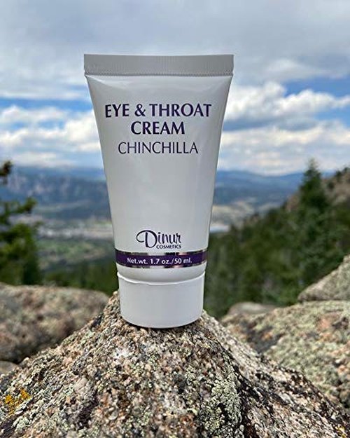 Dinur Cosmetics Chinchilla Eye & Throat Cream Reduces Fine Lines Wrinkles Puffy Eyes & Under Eye Dark Circles Penetrates Delicate Skin for Men & Women 1.7 oz. 50 ml