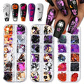 Halloween Nail Art Sequins Set - 36 Styles Ghost Spider Pumpkin Face Variation 10