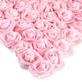 200 Pack Light Pink Foam Roses - Stemless Artificial Flowers for Wedding & Party Decor