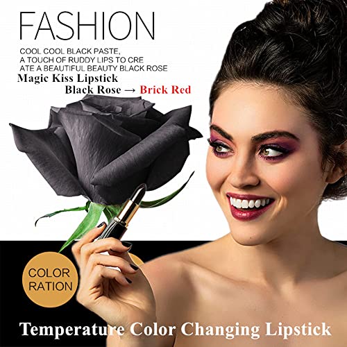 Color Changing Black Lipstick - Moisturizing Long-Lasting Lip Stain for Women - Variation: 1 PC Magic Black Lipstick
