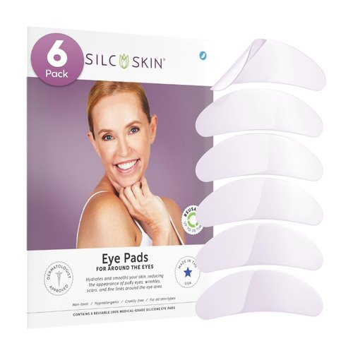 Silc Skin Silicone Eye Pads Reusable Overnight Eye Patches, Medical Grade Silicone For Fine Lines And Puffiness, Eye Mask Holiday Beauty Gift For Her, 60 Day Supply