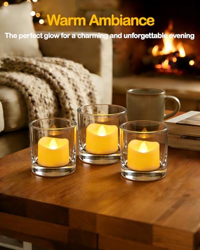 Battery Operated LED Tea Lights Set - 24 Pcs, 200+ Hours, Realistic Flicker