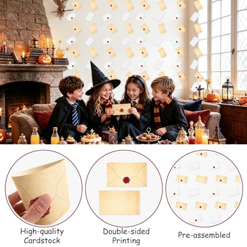 Wizard Party Banner with Floating Acceptance Letters, 8 Pack