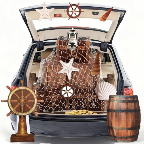 Pirate Party Decorations Kit for Trunk or Treat Halloween Car Decor - 17 Pcs