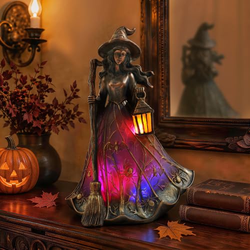 Color-Changing Witch Lamp with Multi-Color Cycle - Halloween Indoor Night Light