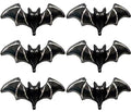 6-Pack Halloween Black Bat Foil Balloons - Spooky Birthday & Party Decor