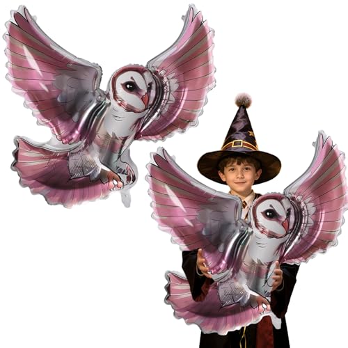 2Pcs Magical Owl Balloons - 40 Inch Halloween & Birthday Party Decorations