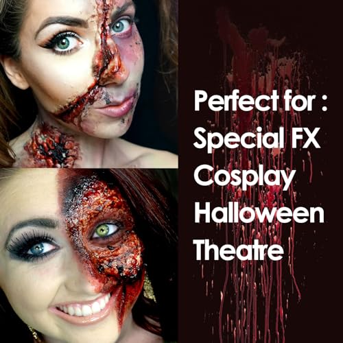 Liquid Latex SFX Makeup Kit 2.2 Fl Oz for Halloween & Special Effects - Clear Adhesive