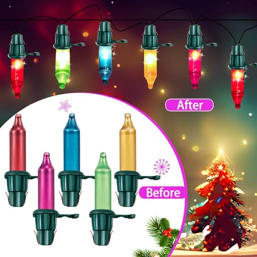 Incandescent Christmas Tree Replacement Light Bulbs - 2.5V 0.425W, 60 Count