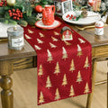 Red Dutch Fleece Table Runner 13x90 Inch Glitter Metallic Holiday Kitchen Decor