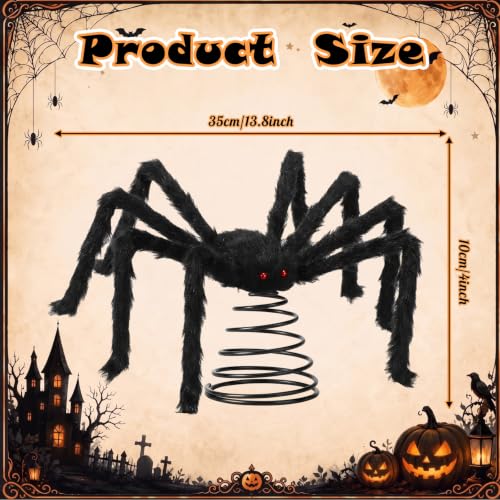 Halloween Spider Tree Topper Crawler - Spooky Gothic Decor for Christmas & Party