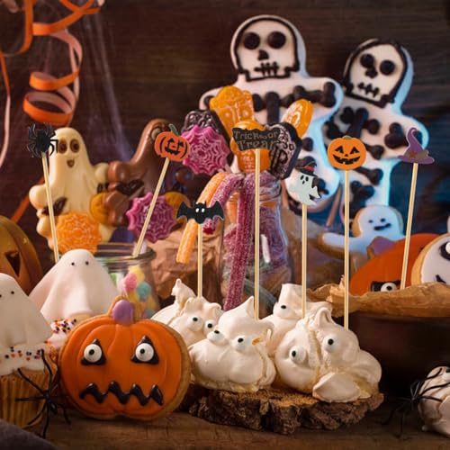 Halloween Cocktail Picks 70 Pcs Food Skewers for Party Decor - 4.7 Inch