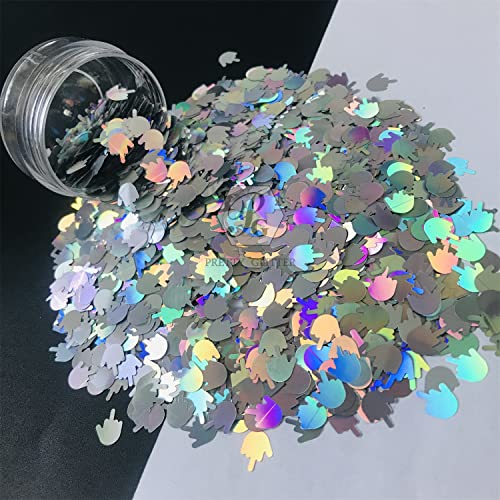 Glitter Middle Finger Gestures Nail Art Decoration - 10g Pack - Variation LB100