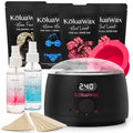 Waxing Kit for Hair Removal - Black, Beginner Friendly, Includes Warmer & Accessories