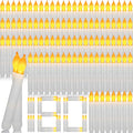 Macarrie 180 Pcs Flameless LED Taper Candles 6.7 Inches - Yellow Flashing