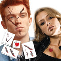 Evil Doll & Doll Bride Temporary Tattoos - Style H - Halloween & Cosplay Set