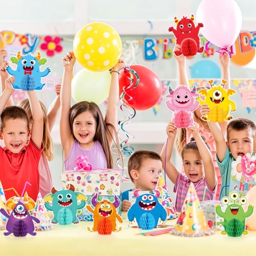 Monster Honeycomb Centerpieces Set - Monster Party Decorations - Variation of THIS listing