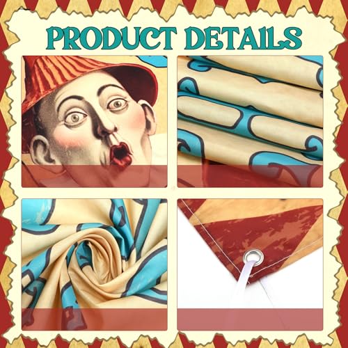 Halloween Carnival Backdrop 73x43 Inch Vintage Circus Photo Background