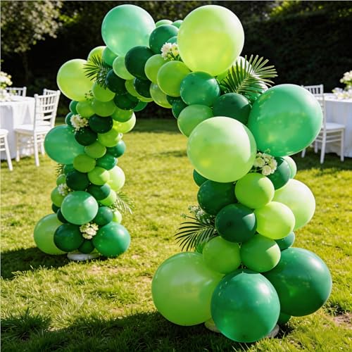 Green Latex Balloons Set - 100pcs 12 Inch Party Decorations for Weddings, Birthdays & Holidays