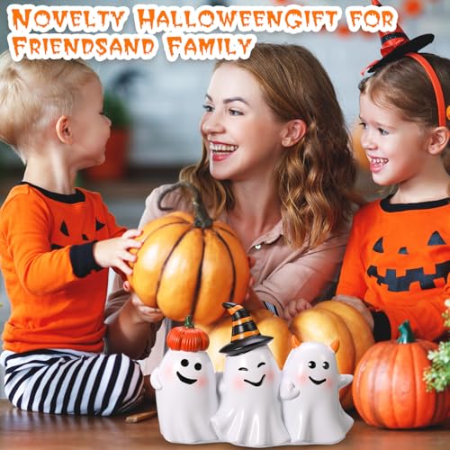 Halloween Ghost Figurine Set - Resin Spooky Decor for Fall, 5.9 Inch