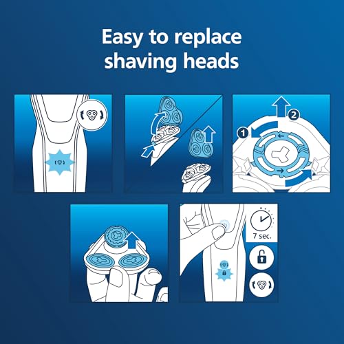 Genuine Philips Norelco Replacement Shaver Heads - 3 Pack (S3000, S1000, S2000, S5000 Series)