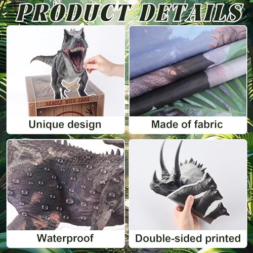 Dinosaur Party Decorations Set with Backdrop Banner and Table Centerpieces