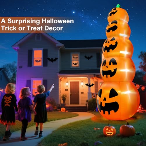 14 FT Giant Halloween Inflatable Pumpkins Yard Decoration with LED Lights