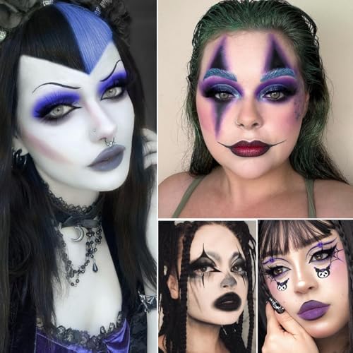 Witch Poison Eyeshadow Palette - Black Blue Purple Goth Makeup, Matte & Shimmer, 6 Colors - Variation #03