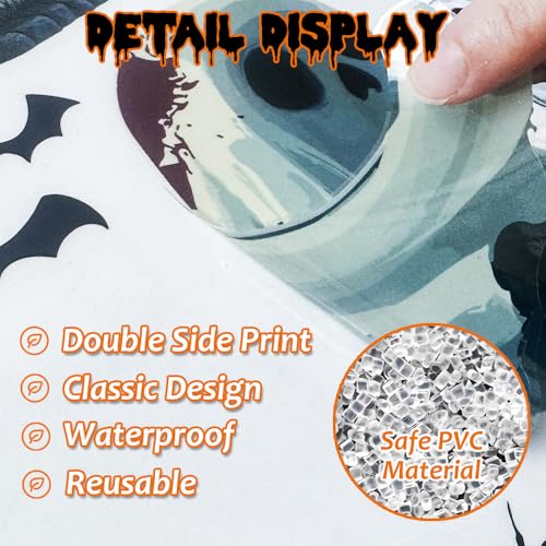 Halloween Window Clings - Ghost Bat Pumpkin Skeleton Decor - Ghost Variation