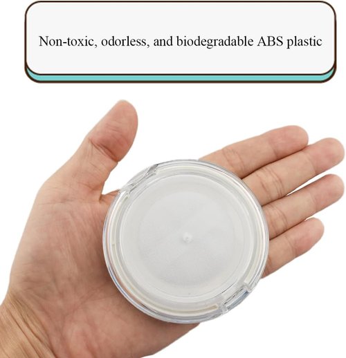 HAHIYO Travel Makeup Case - Refillable Cosmetic Jar with Holographic Lid & Mirror | 2Pcs 5ml/0.2oz