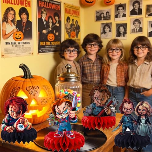 Halloween Horror Honeycomb Centerpieces - 8pcs Party Table Decorations