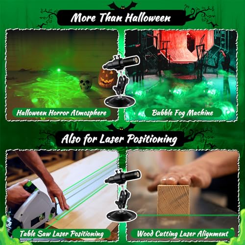 Green Laser Line Projector for Halloween Swamp Party Decoration - IP67 Waterproof