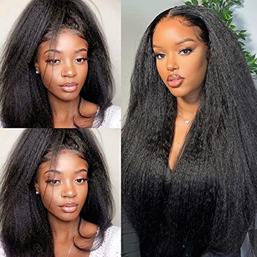 22-Inch Kinky Straight Clip-In Hair Extensions - Thick, Unprocessed Human Hair