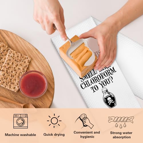 Poison Don’t Make Me Poison You Kitchen Towel Set - Funny Halloween Decor, 2 Pack