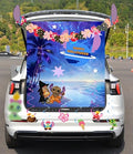 Halloween Trunk or Treat Car Decorations Kit - Cartoon Truck & SUV Stickers, Garage Door Decor, Purple