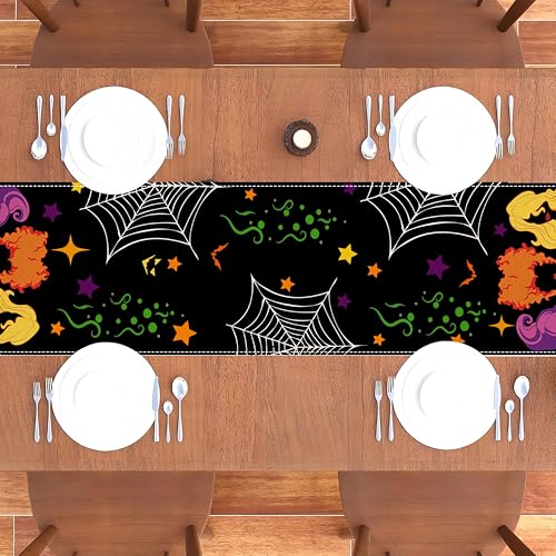 Halloween Table Runner 13x72in Autumn Decorations for Dining Table - Spooky Party Decor
