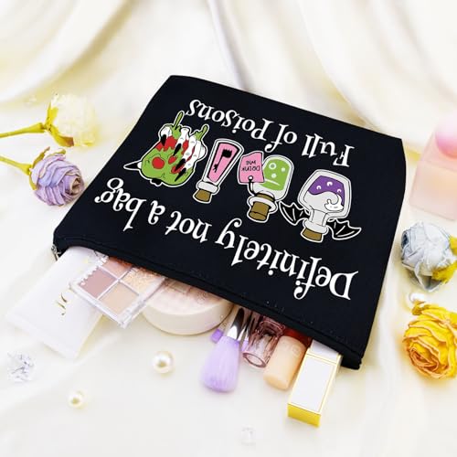 Witchy Makeup Bag for Women - Black Poisons Gothic Witch Gift