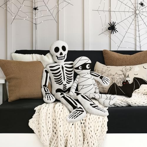 Skeleton Plush Throw Pillow Halloween Decorations for Kids & Home