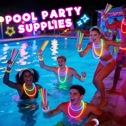 360 Pack Glow Sticks Bulk Party Supplies - Bright Neon Glow in the Dark