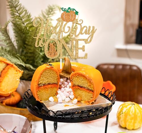 Half Year Pumpkin Cake Topper for Baby Shower & Birthday - Fall Decorations