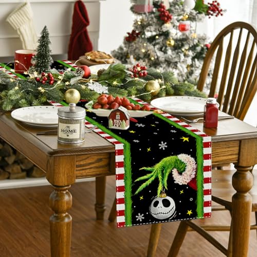 Christmas Table Runner 13x72 Inch Holiday Home Decor Linen
