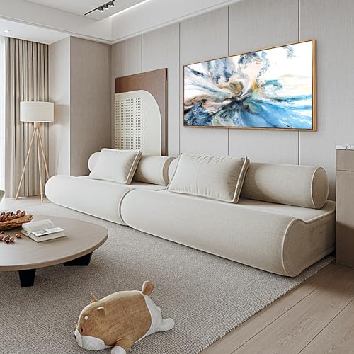 Large Abstract Watercolor Canvas Wall Art - 30x60 Inch Framed Home Decor