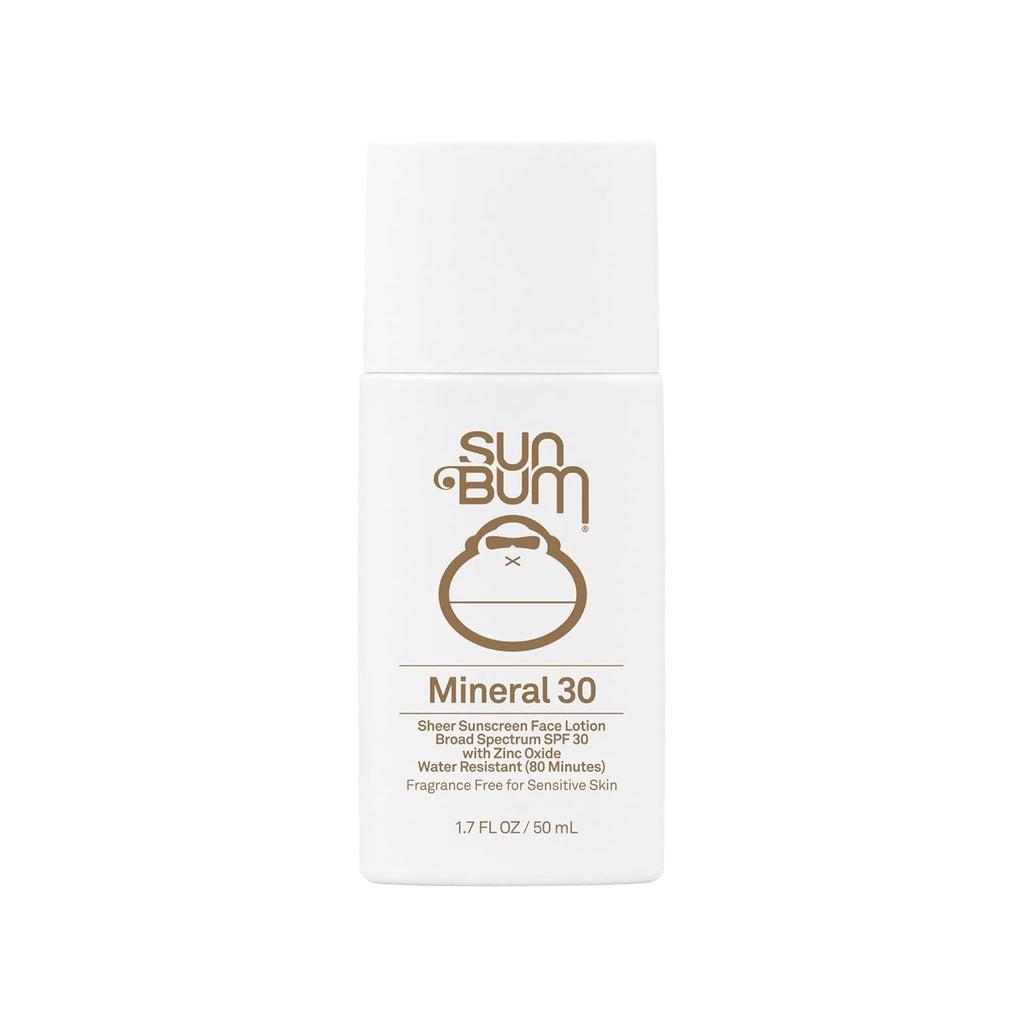 Sun Bum Mineral SPF 30 Face Sunscreen Lotion - Fragrance-Free, Broad Spectrum Protection - Travel Size 1.7 oz