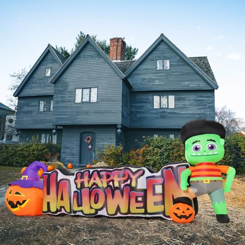 11 FT Halloween Inflatable Pumpkin Zombie Yard Decoration with LED Lights