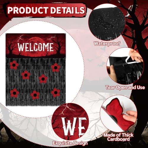 Halloween Forest Welcome Banner and Horror Party Decorations Set