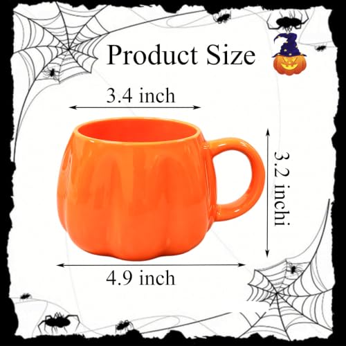 Halloween Pumpkin Mug - 3D Cute Ceramic Coffee Cup for Fall & Halloween - Gift & Decor
