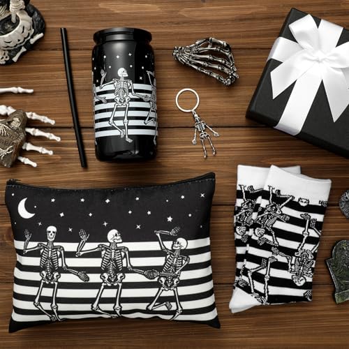 Halloween Skeleton Gift Set - Gothic Dancing Skeleton Figures for Men and Women