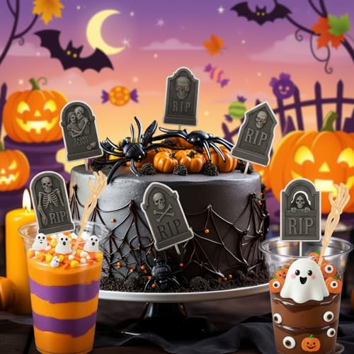 Halloween Skeleton Hands & Tombstone Cupcake Cups - 14 oz Zombie Hands Variation