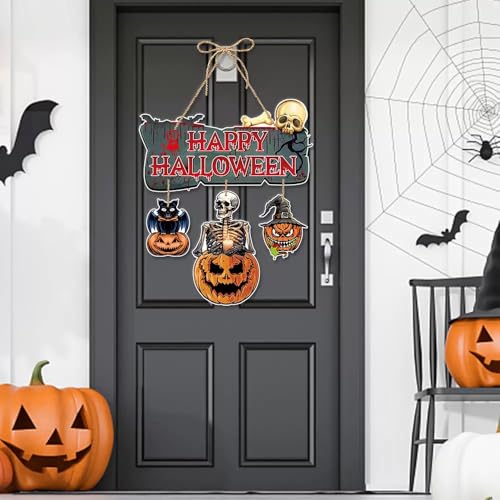 Halloween Door Decorations Witch Legs Pumpkin Wall Hanger Indoor Outdoor Decor
