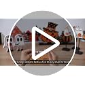 Halloween Ghost Wooden Block Decor Set - Spooky Season Halloween Decor